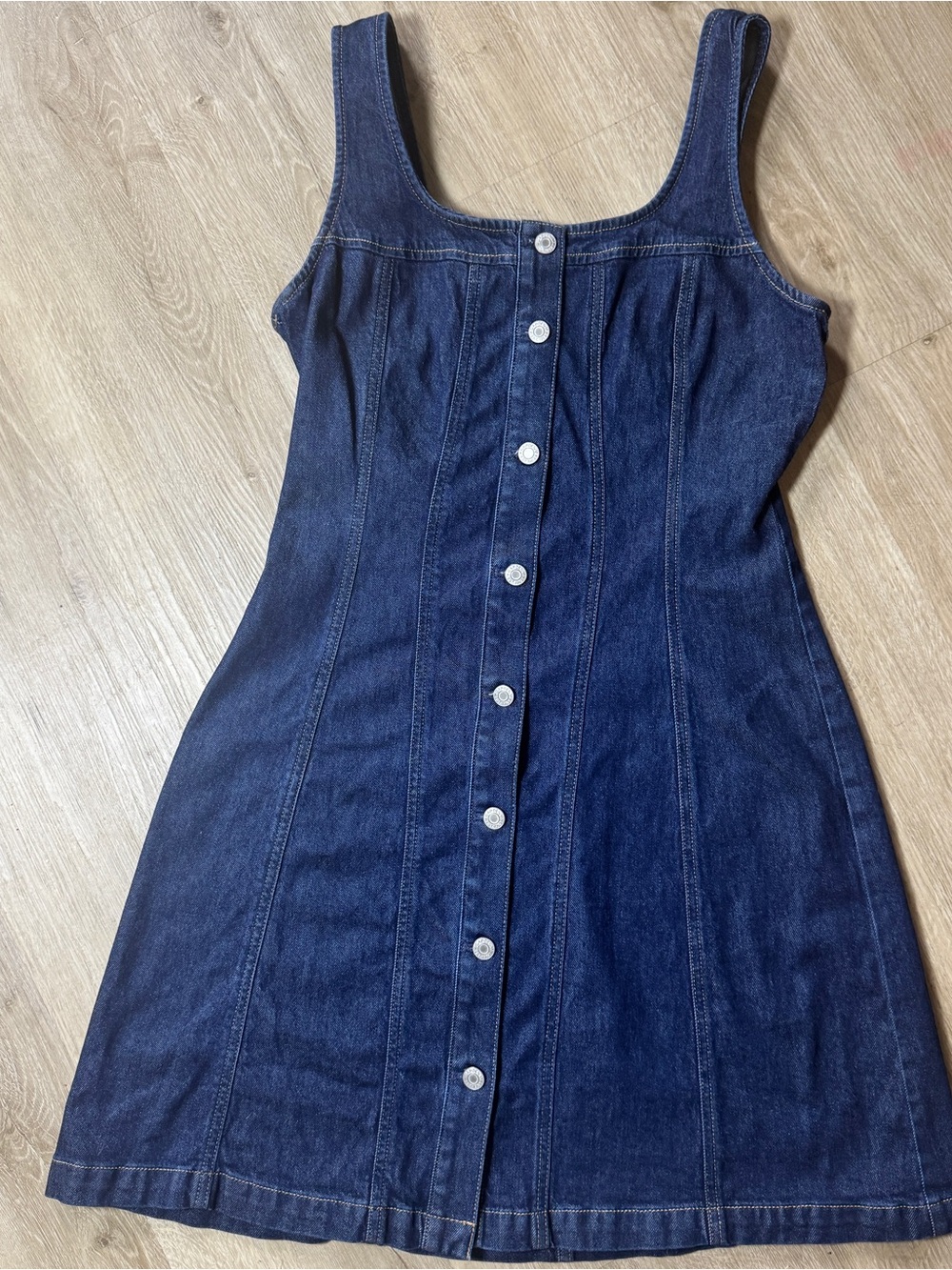 GAP MEDIUM Dark Blue Denim Button-Front Women's Dress